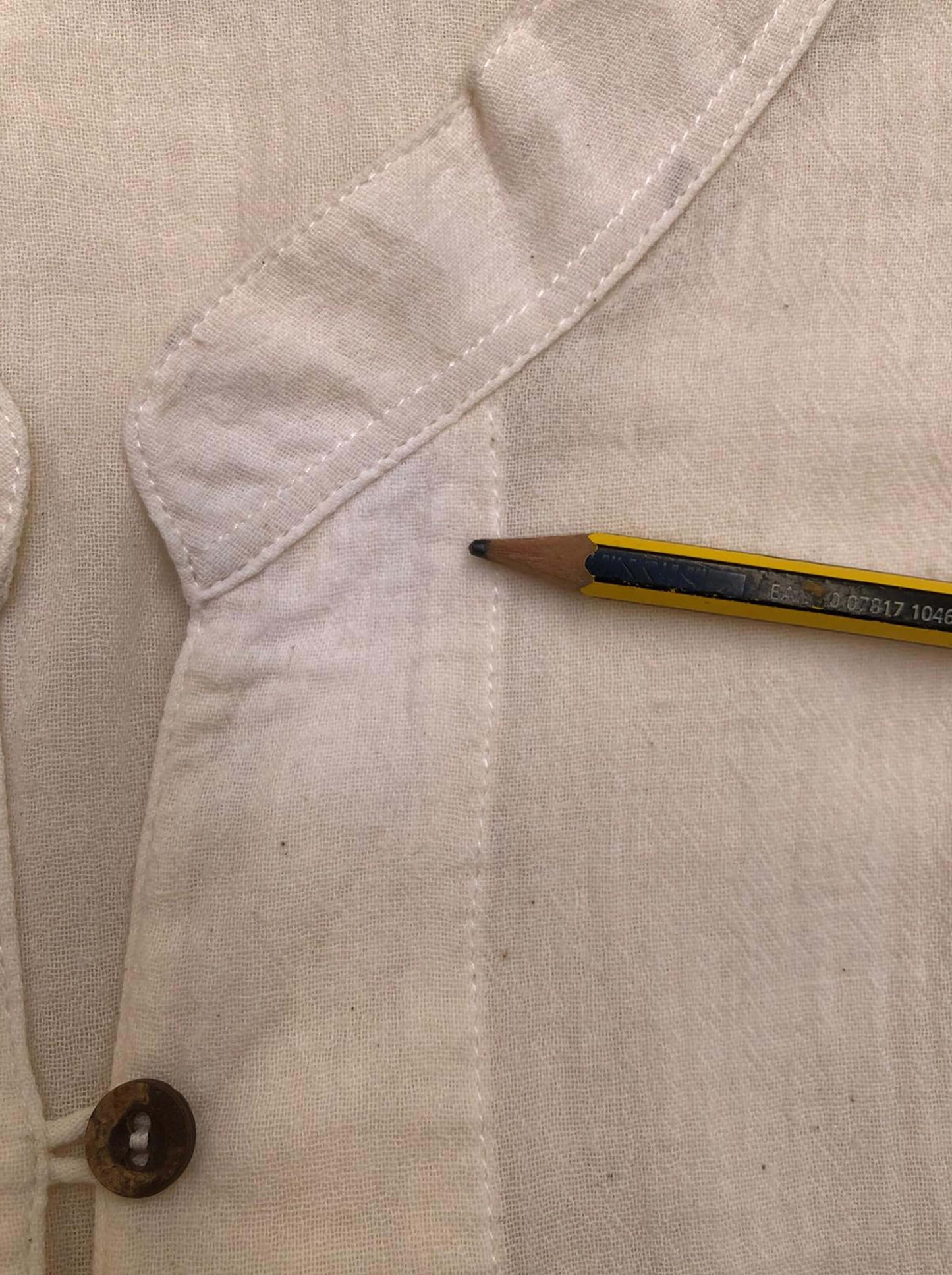 Camisa Kurta de algodón natural con botones de coco - Segunda Vida