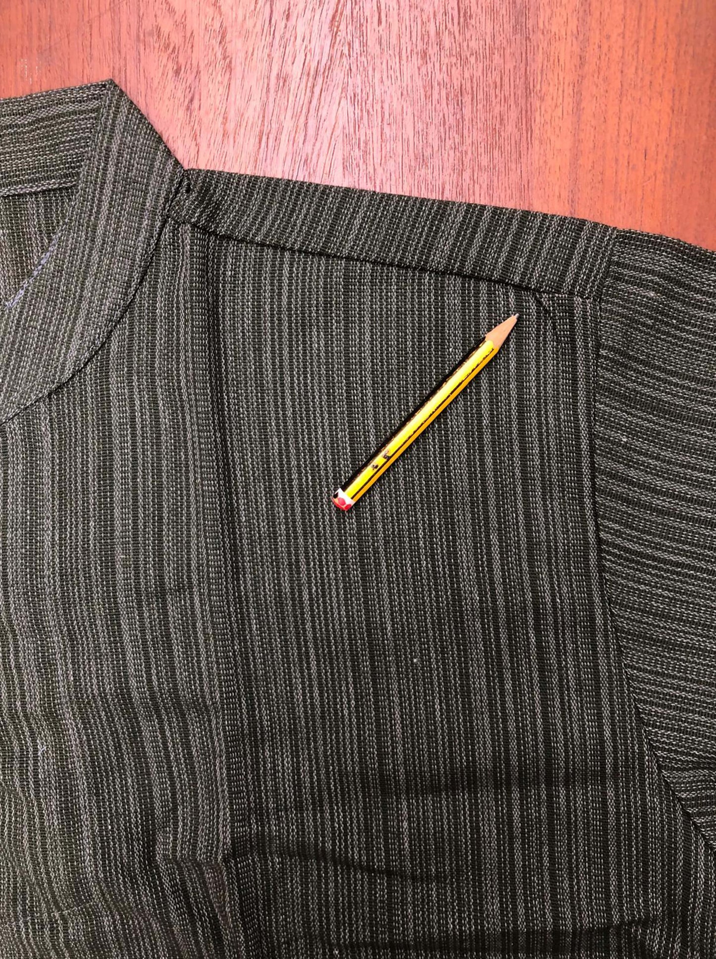 Camisa Verde de algodón de manga corta línea patrón - Segunda Vida
