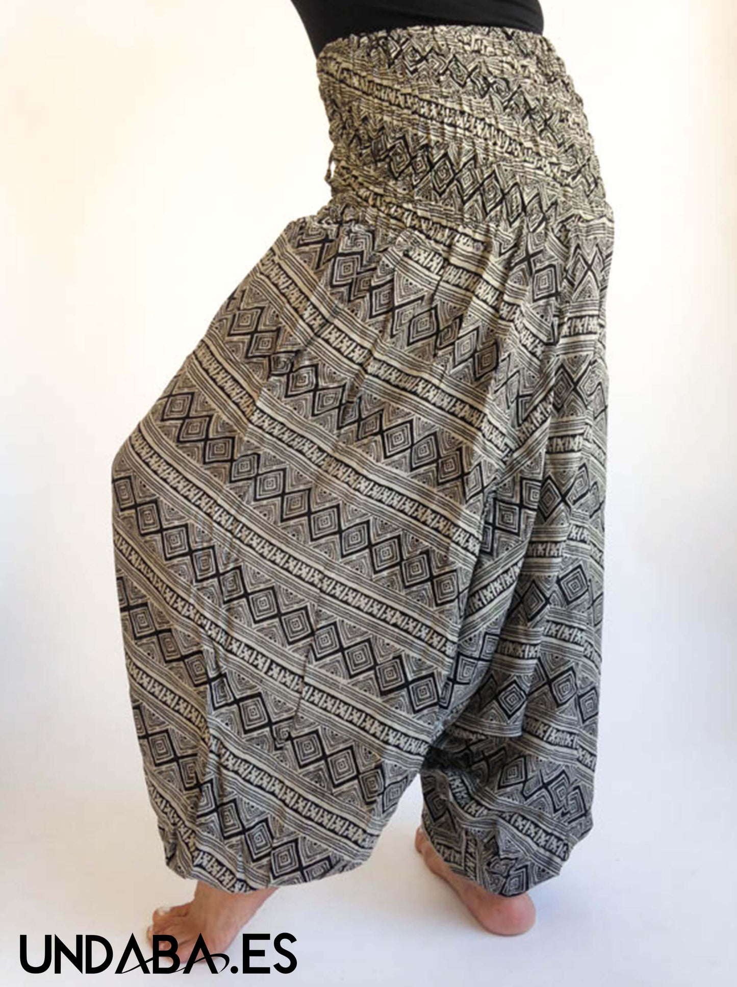 Pantalones Mono con estampado en Blanco y Negro