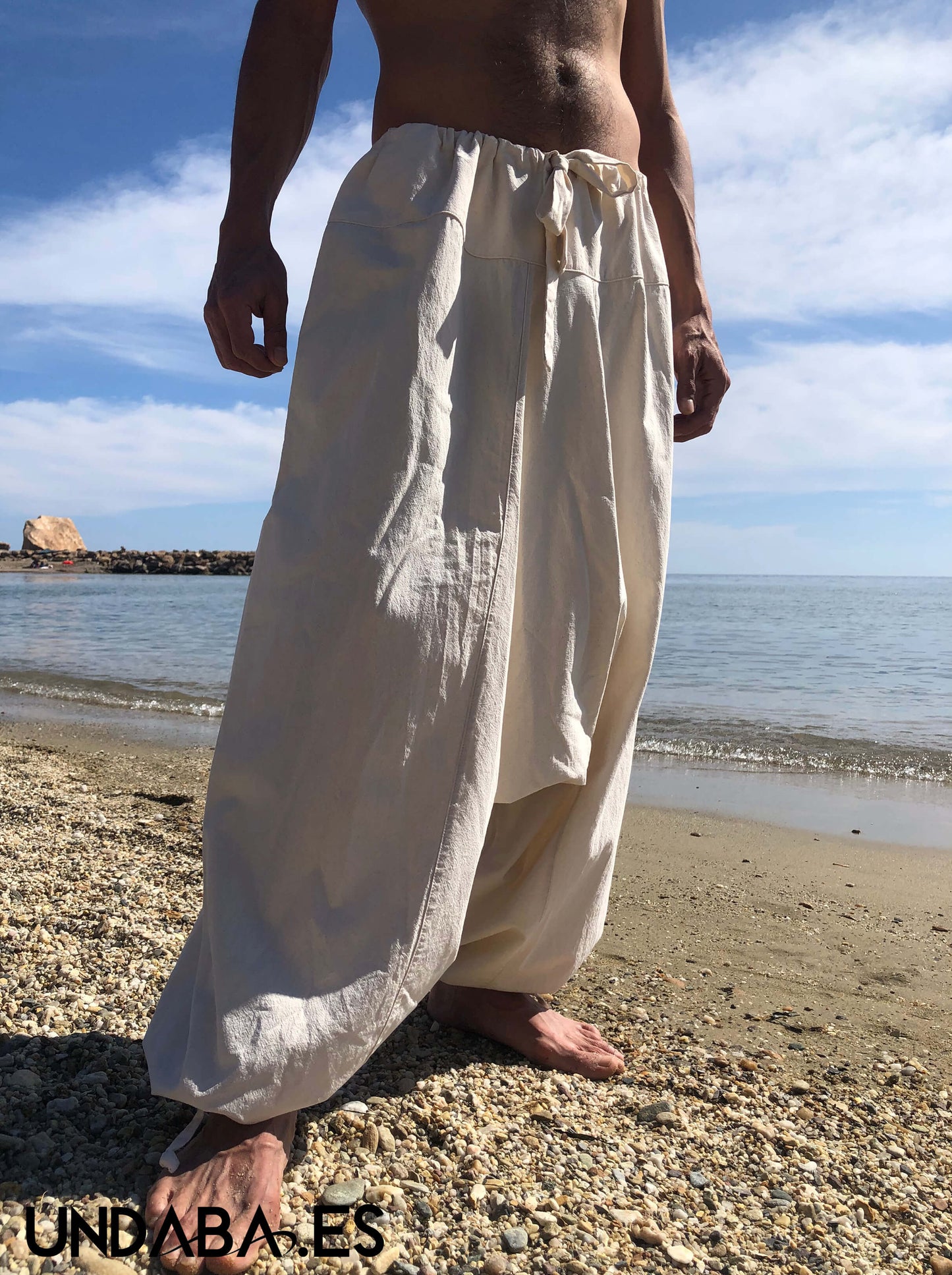 Pantalones Holgados con cordon de Algodón organico