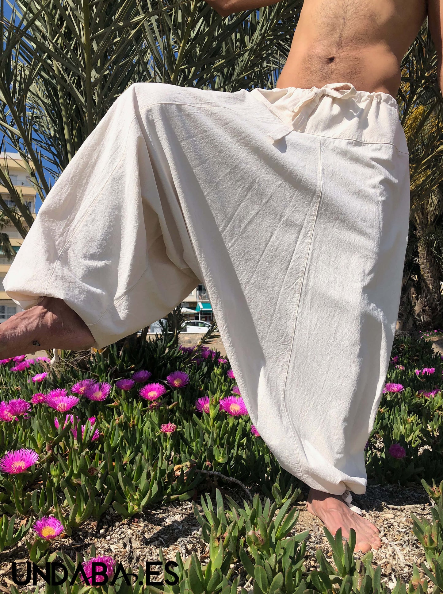 Pantalones Holgados con cordon de Algodón organico