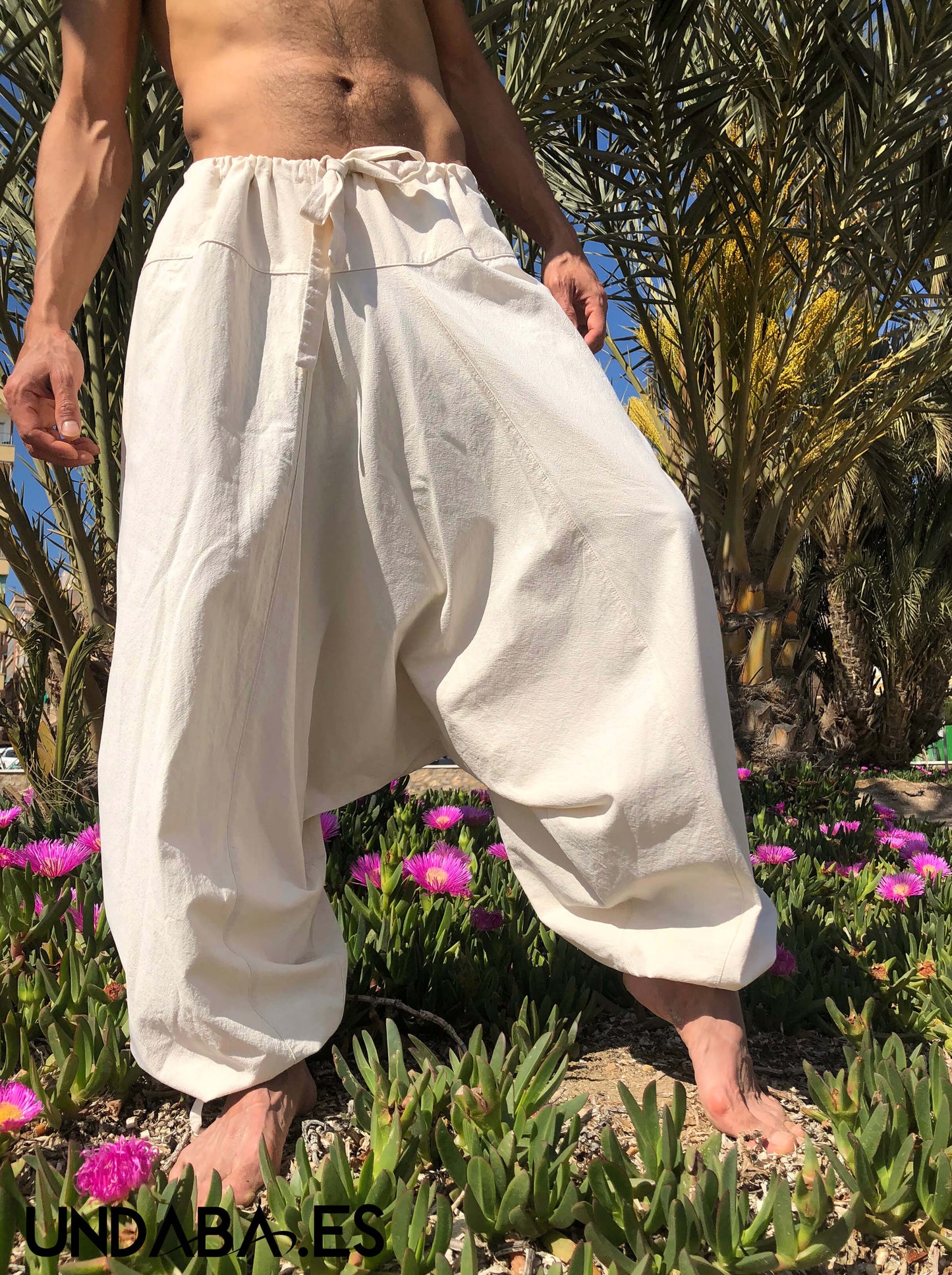 Pantalones Holgados con cordon de Algodón organico