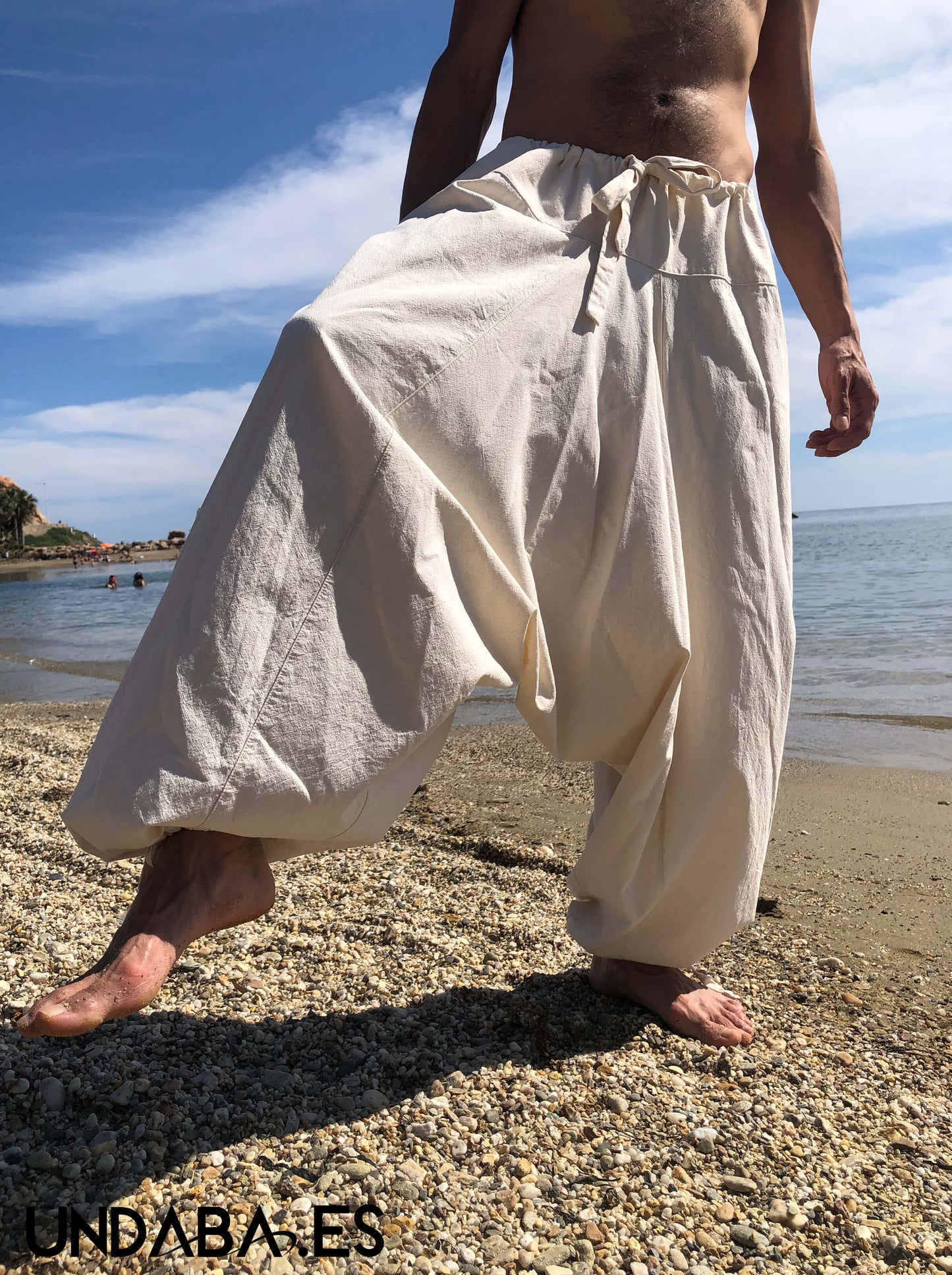 Pantalones Holgados con cordon de Algodón organico