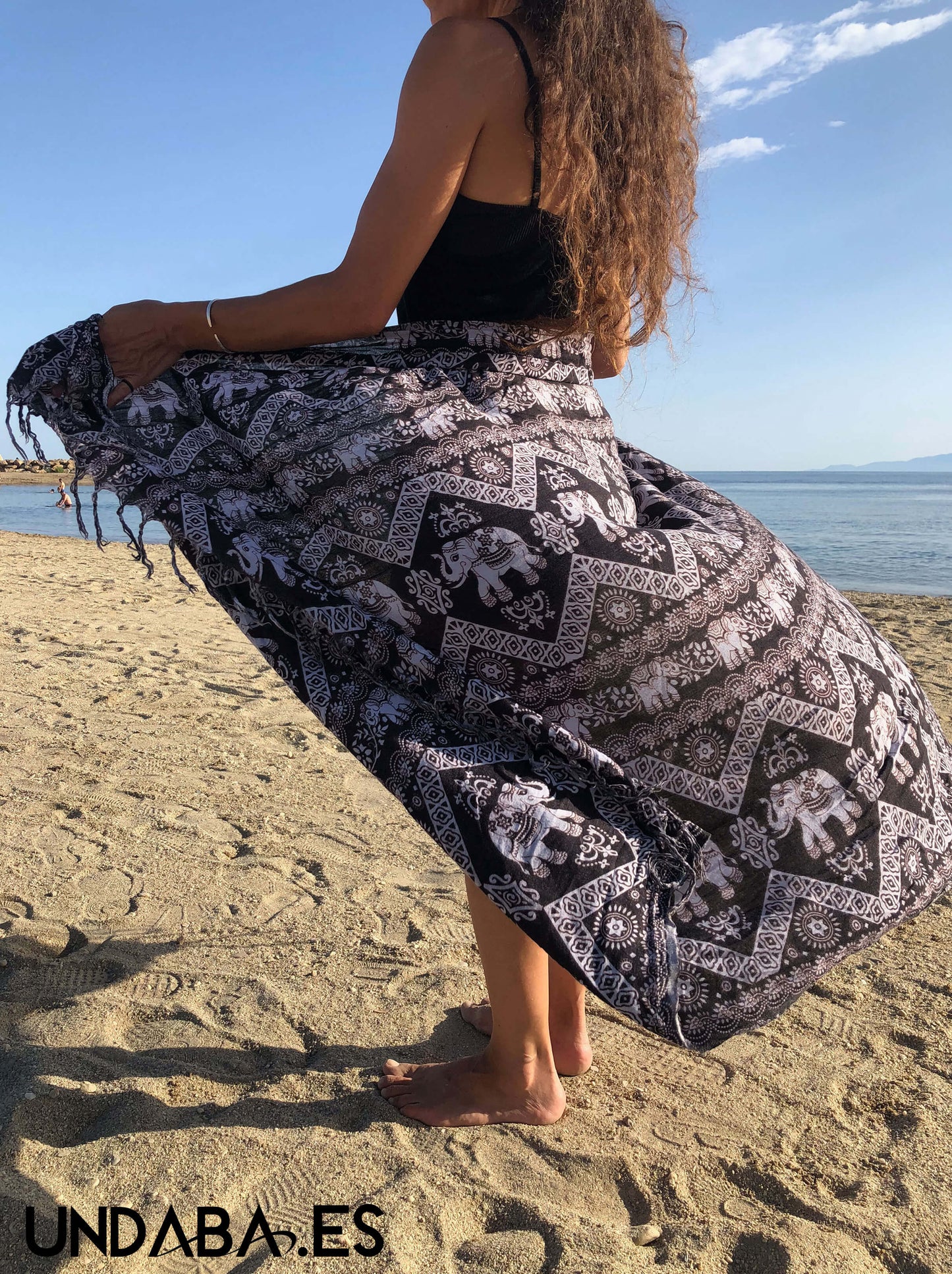 Pareo con Estampado de Elefantes