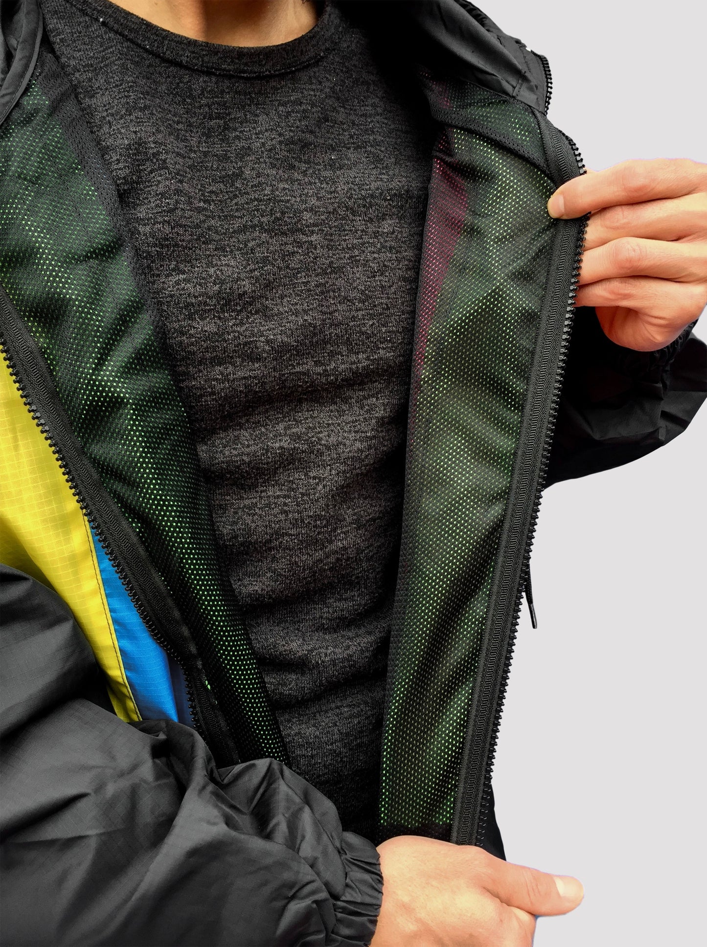 Chaqueta cortavientos color bar