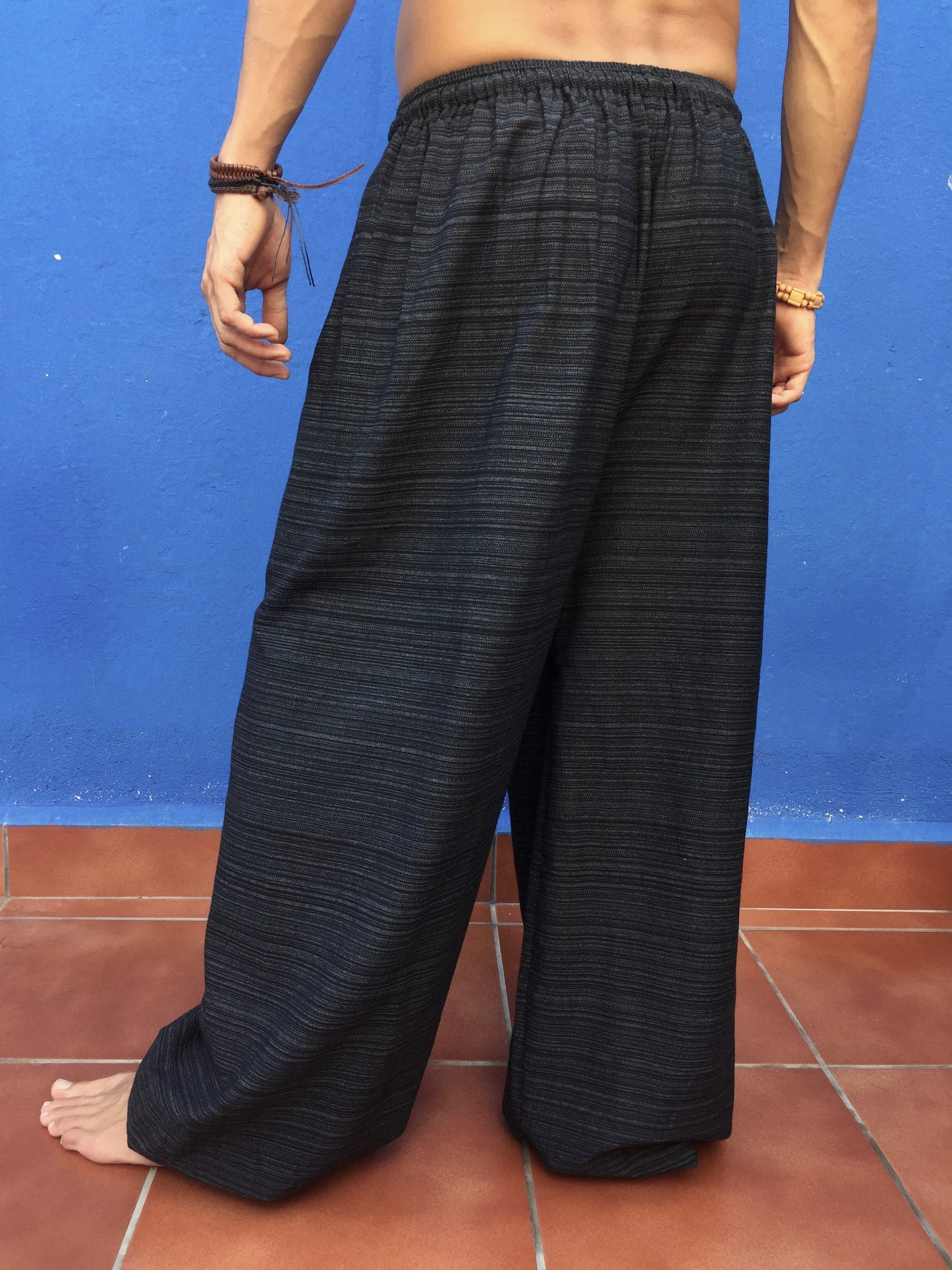 Pantalon Samurai Negros con adorno de algodón tailandes