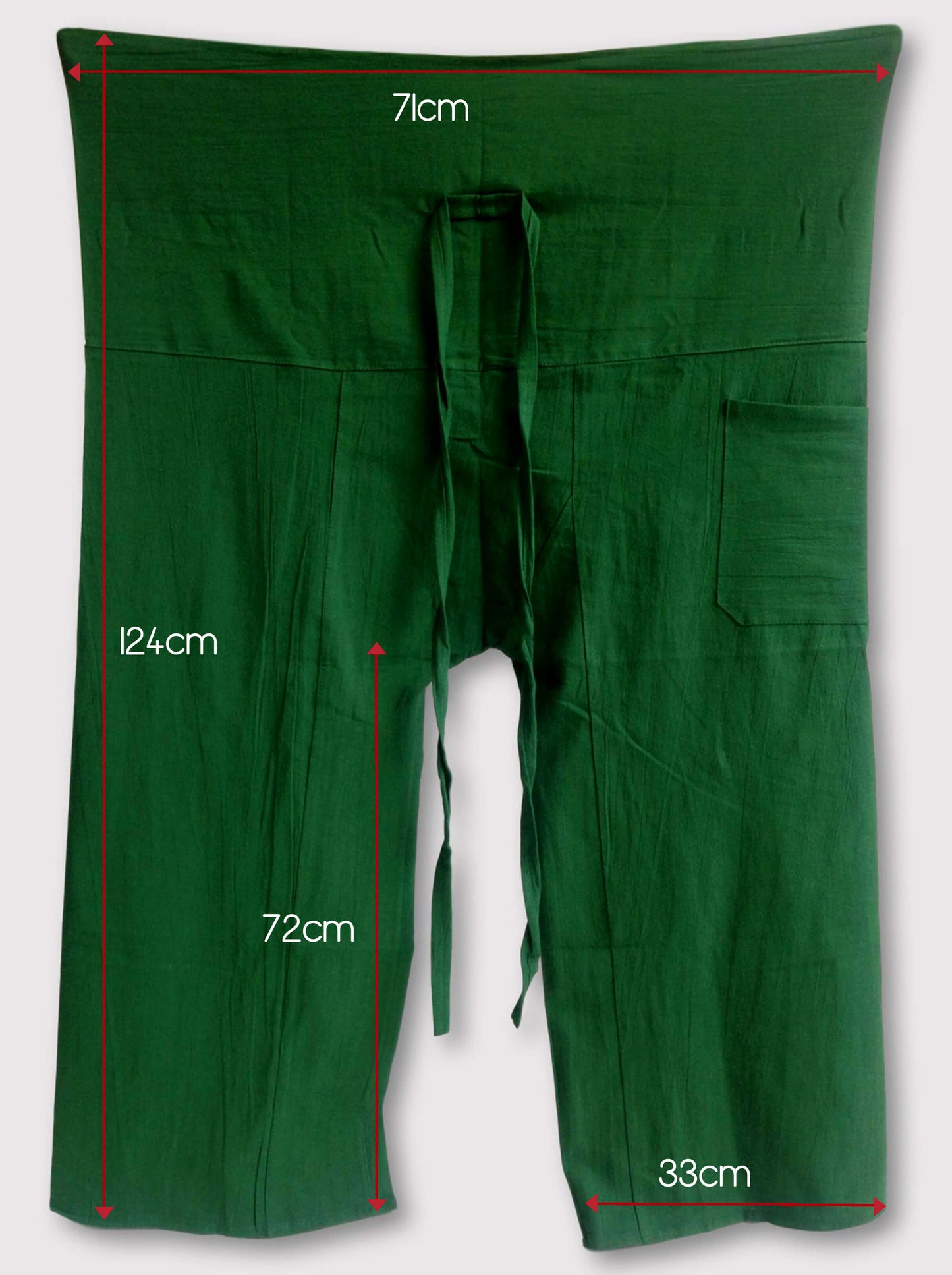 Pantalones Tailandeses de algodón color Verde