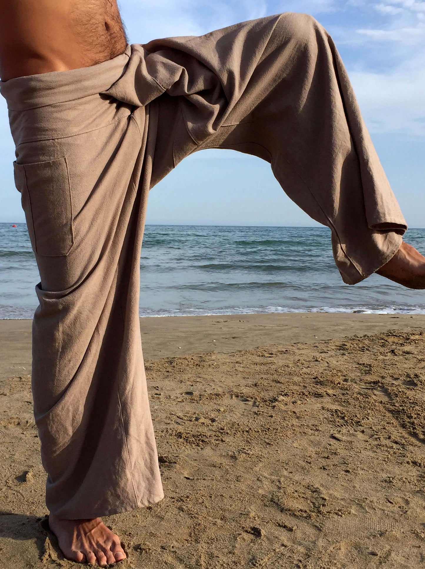 Pantalones Tailandeses de algodón color Latte - Segunda Vida