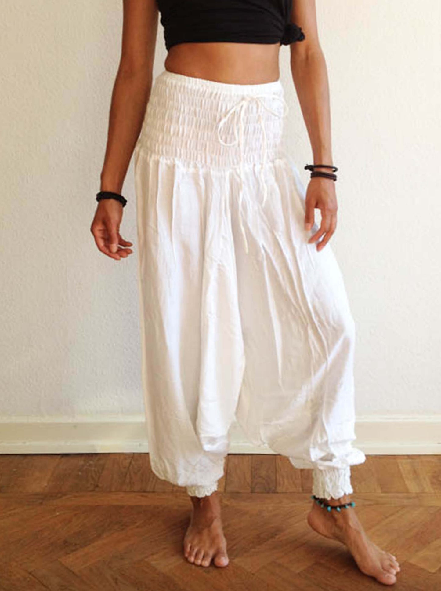 Pantalones Harem Blanco
