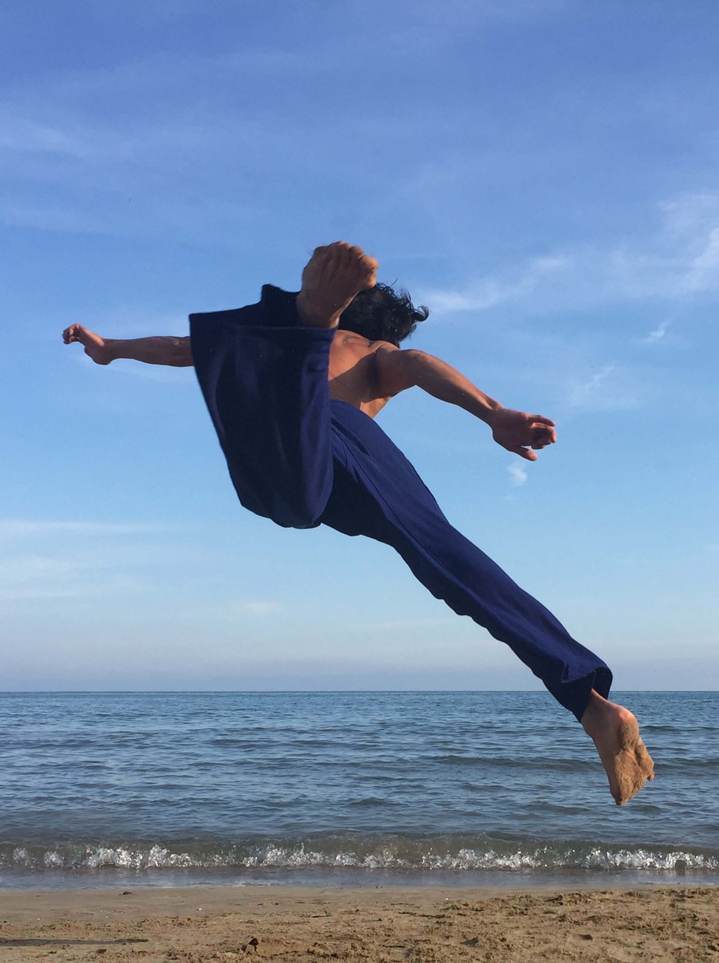 Pantalones Tailandeses de algodón color Azul Eléctrico - Segunda Vida