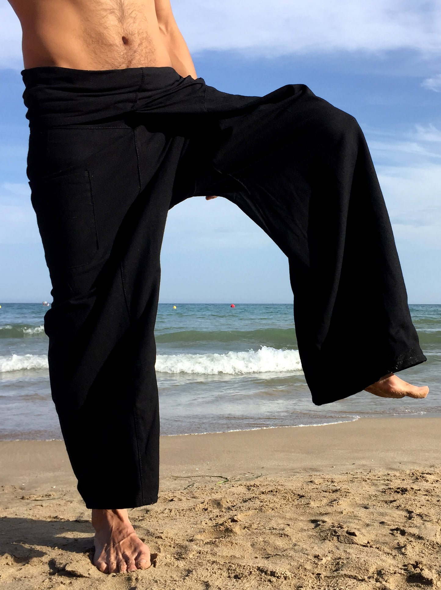 Pantalones Tailandeses de algodón color Negro