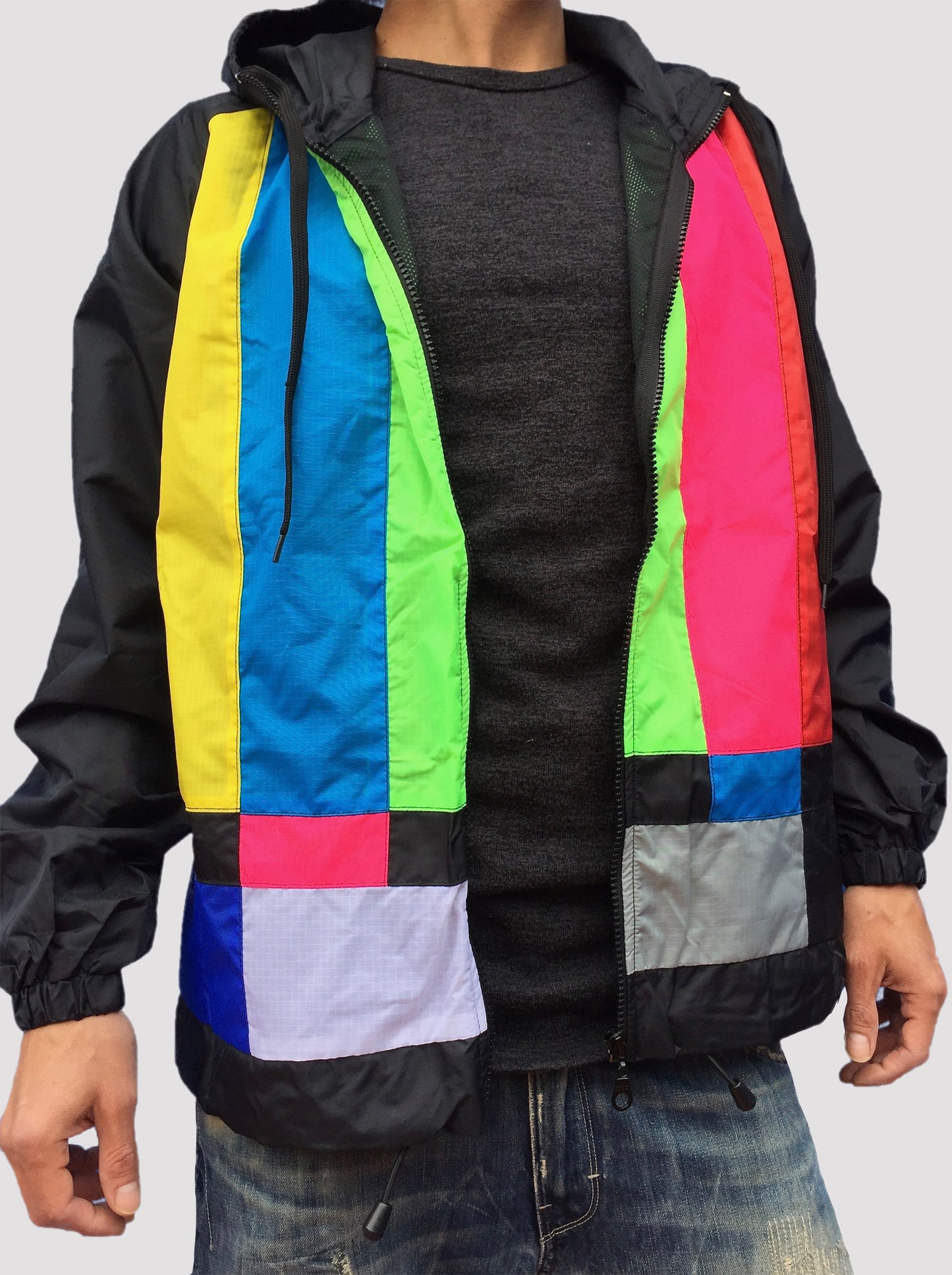 Chaqueta cortavientos color bar
