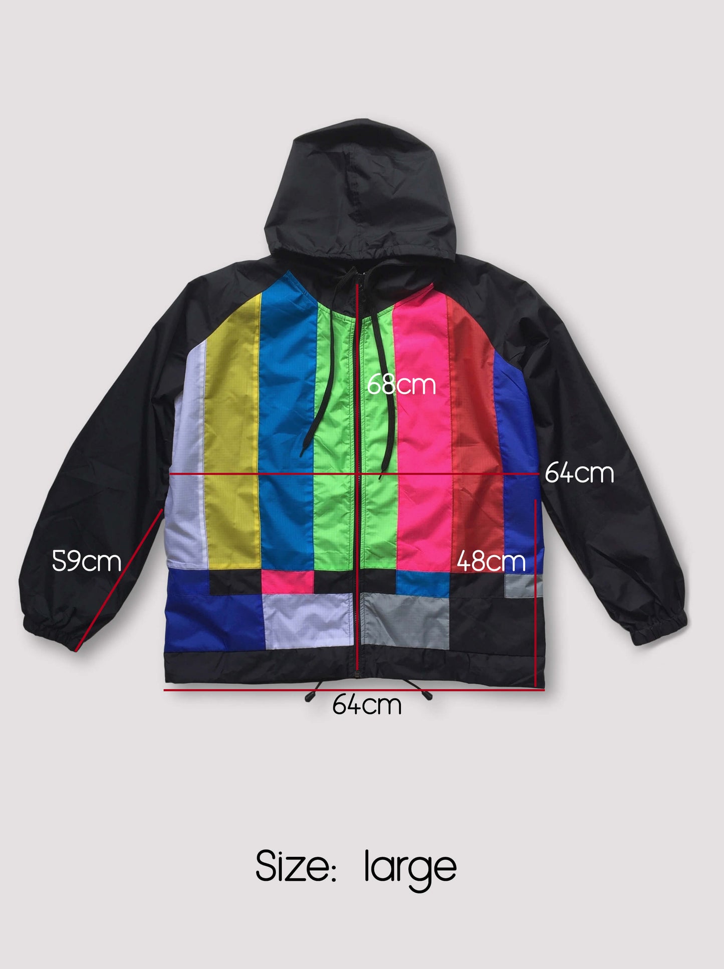 Chaqueta cortavientos color bar
