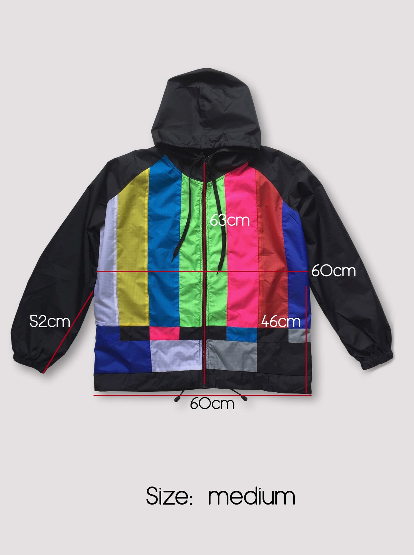 Chaqueta cortavientos color bar