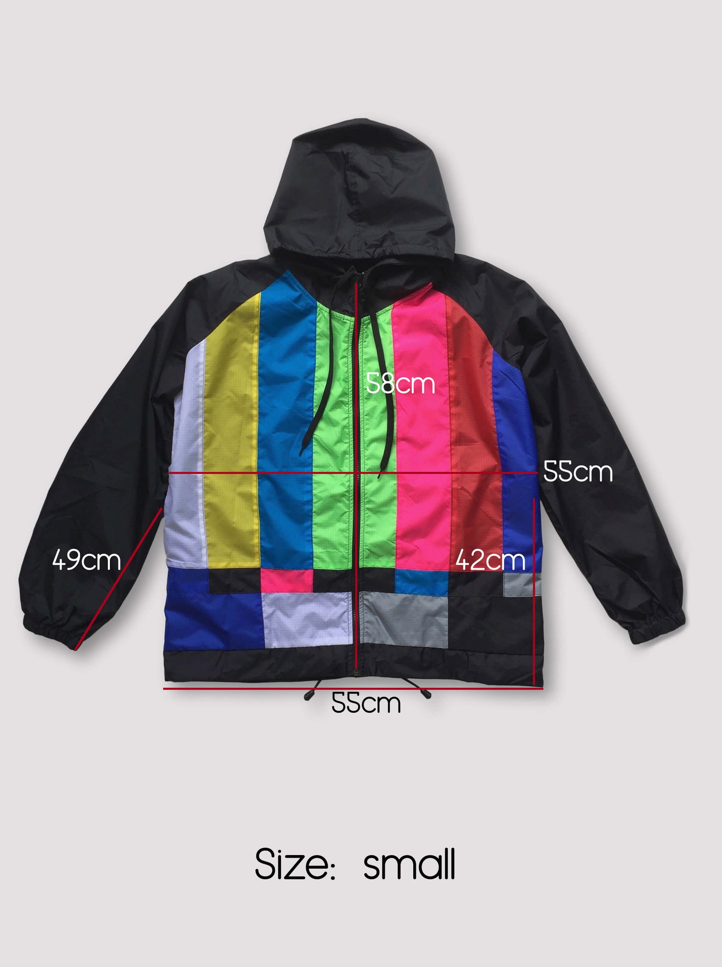 Chaqueta cortavientos color bar