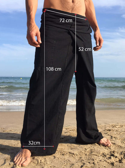 Pantalones Tailandeses de algodón color Negro S - Segunda Vida