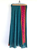 Falda cruzada con estampado de cachemira color verde
