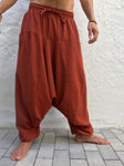 Pantalon Hippie Naranja Obscuro de Algodón