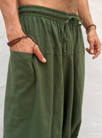 Pantalon Hippie Verde de Algodón