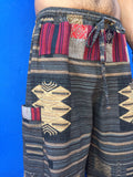 Pantalon Samurai Gris con adorno de algodón tailandes