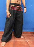 Pantalon Samurai Negros con adorno de algodón tailandes