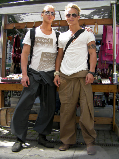 Pantalones Tailandeses de algodón color Latte