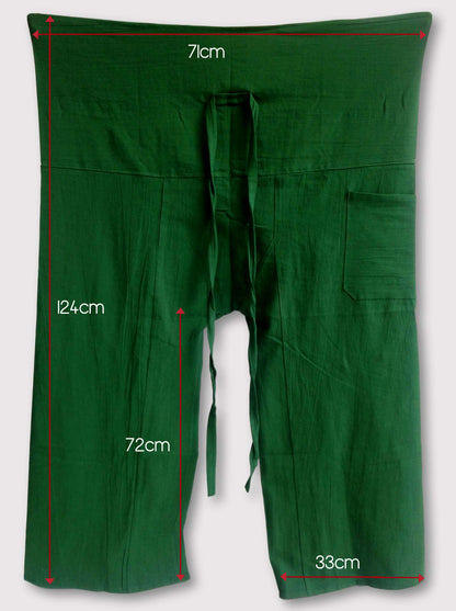 Pantalones Tailandeses de algodón color Verde