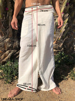 Pantalones Tailandeses de algodon extra ligero natural