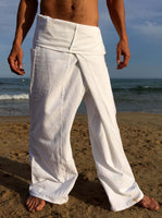 Pantalones Tailandeses de algodón color Blanco
