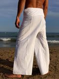 Pantalones Tailandeses de algodón color Blanco