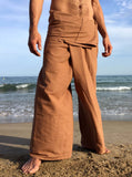 Pantalones Tailandeses de algodón color Camello