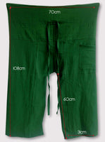 Pantalones Tailandeses de algodón color Verde