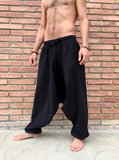 Pantalon Hippie Negro de Algodón