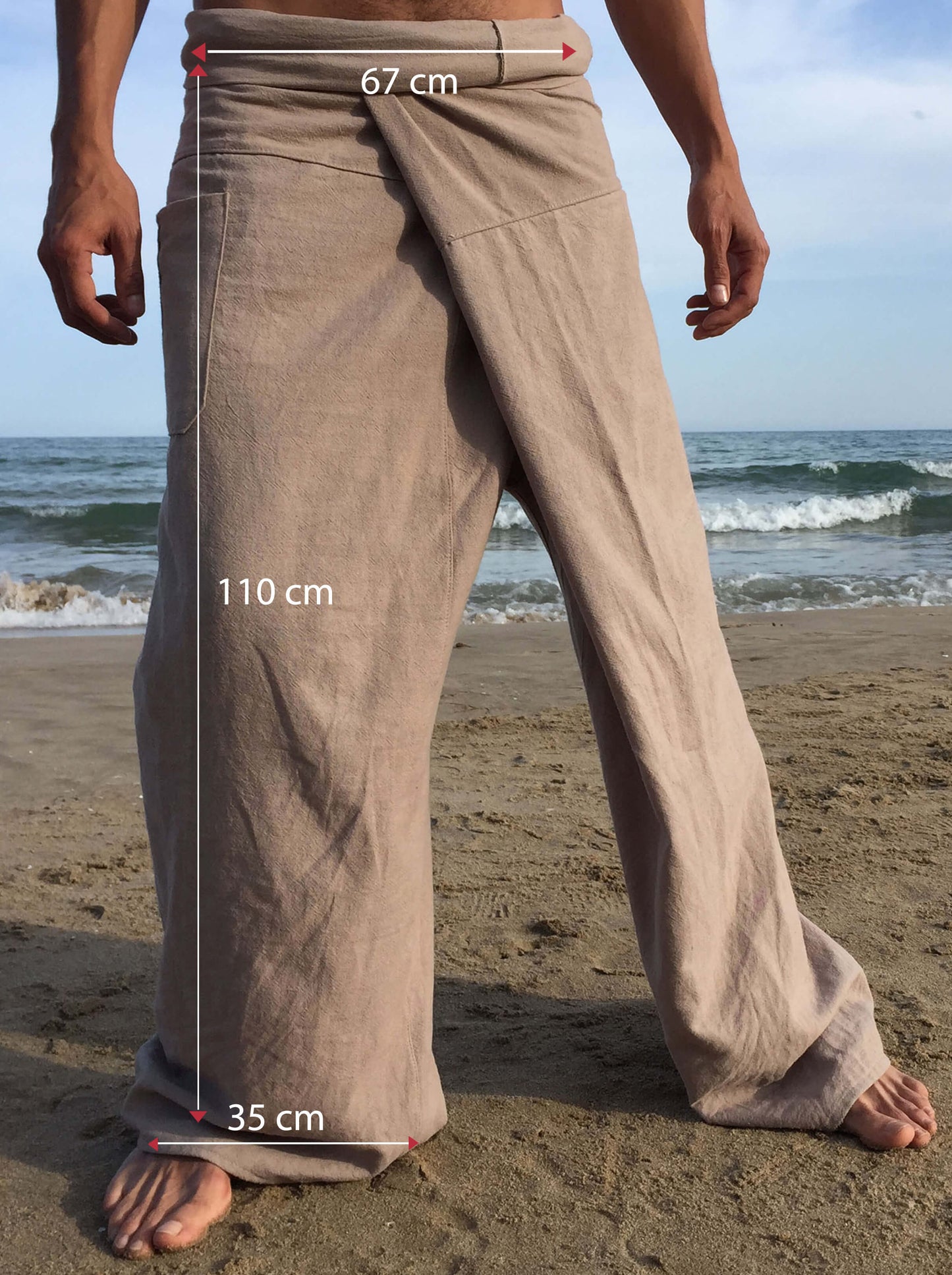 Pantalones Tailandeses de algodón color Latte