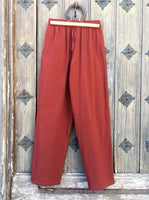Pantalones de algodón con cordón Naranja Oscuro